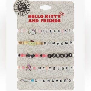 Hello Kitty & Friends Beaded Bracelet Set Hot Topic My Melody Kuromi Cinnamoroll